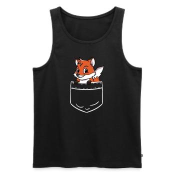 Fuchs Wald Wildtier Tasche Tasche - Männer Premium Bio Tank Top - Schwarz - Vorne - AI Model Male 178 light (178cm)