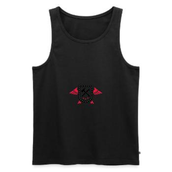 Firefighter - Rescue - Men's Premium Organic Tank Top - black - Front - AI Model Male 178 light (178cm)