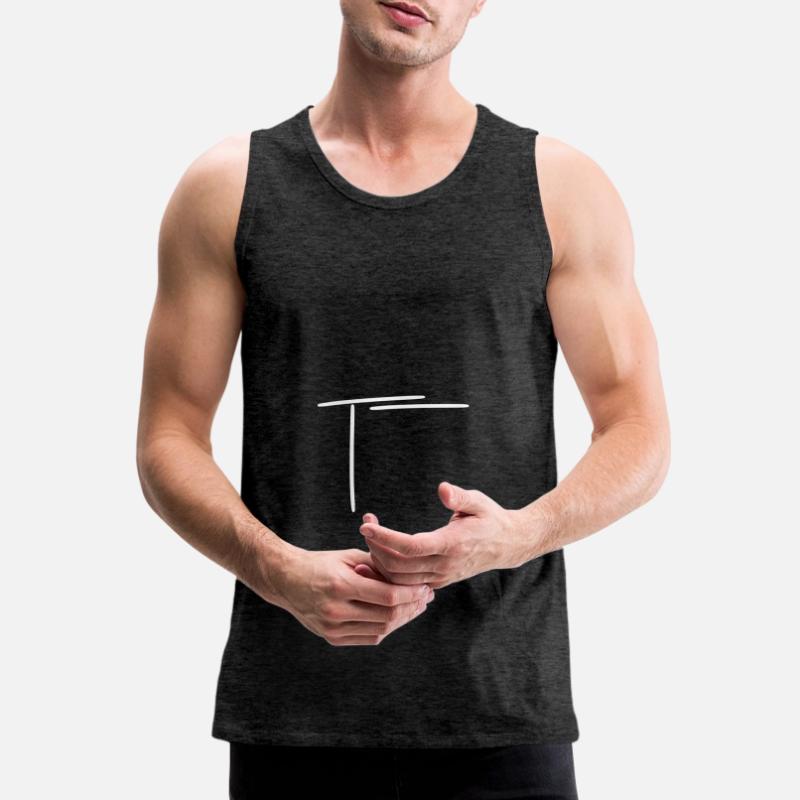 angular frame rounded vector design Men's Premium Organic Tank Top