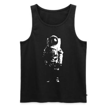 Astronaut - Männer Premium Bio Tank Top - Schwarz - Vorne - AI Model Male 178 light (178cm)
