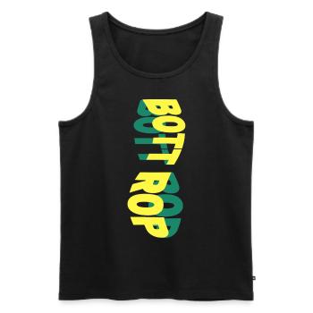 Bottrop Germany City Skyline Font Colorful - Men's Premium Organic Tank Top - black - Front - AI Model Male 178 light (178cm)