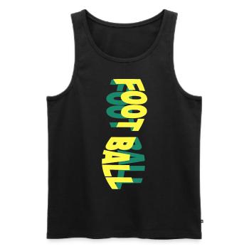 American Football Sport Schrift Bunt - Männer Premium Bio Tank Top - Schwarz - Vorne - Michal (187cm)