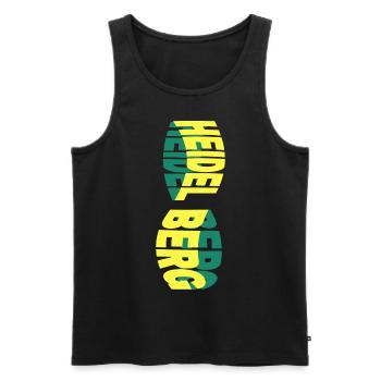 Heidelberg Deutschland Stadt Skyline Schrift Bunt - Männer Premium Bio Tank Top - Schwarz - Vorne - Michal (187cm)