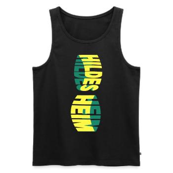 Hildesheim Deutschland Stadt Skyline Schrift Bunt - Männer Premium Bio Tank Top - Schwarz - Vorne - Michal (187cm)