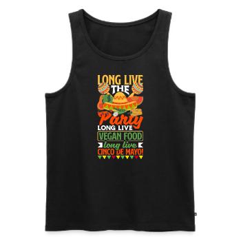 Long live vegan food long live Cinco de Mayo - Männer Premium Bio Tank Top - Schwarz - Vorne - Michal (187cm)