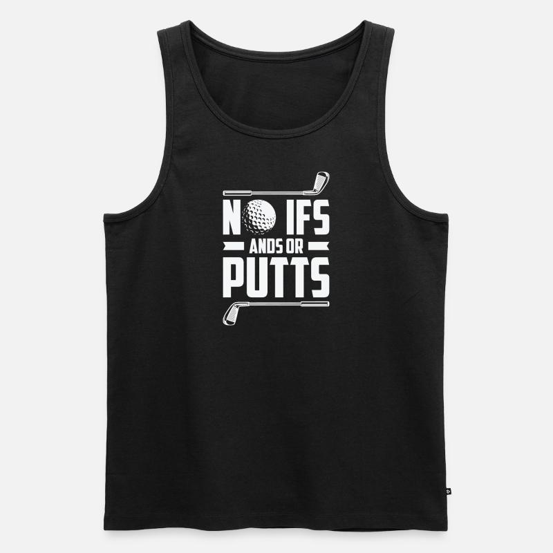 Golfspieler Golfplatz Golfer - Männer Premium Bio Tank Top - Schwarz