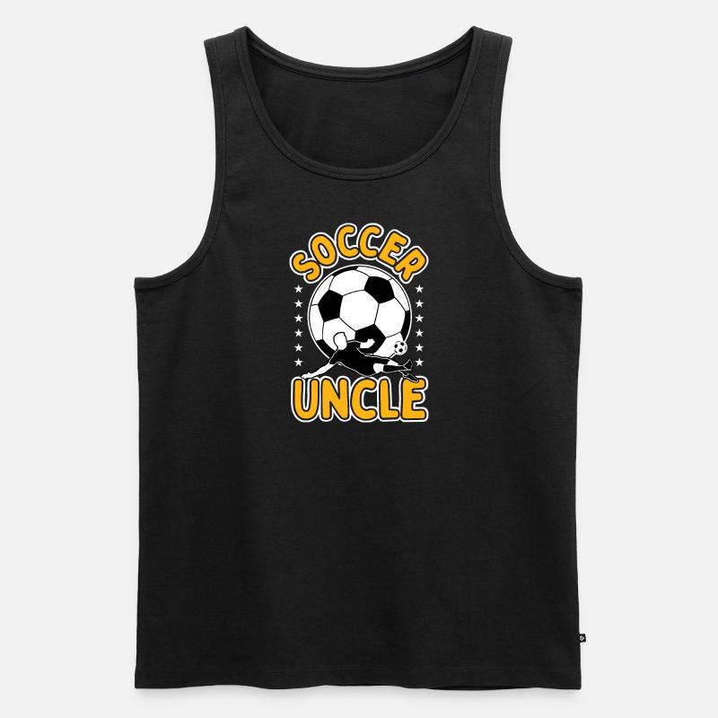 Fußball Onkel - Männer Premium Bio Tank Top - Schwarz