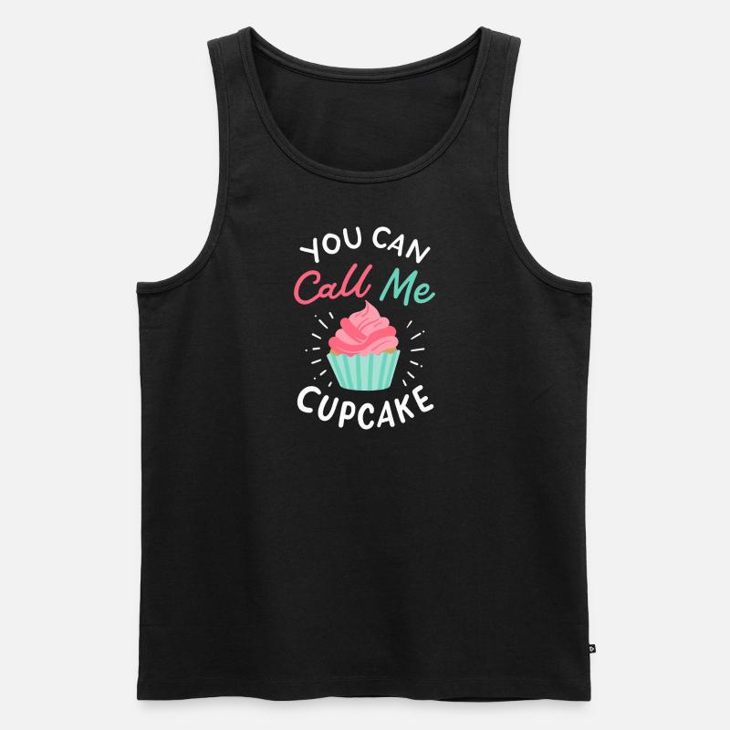 Du kannst mich Cupcake nennen - Männer Premium Bio Tank Top - Schwarz
