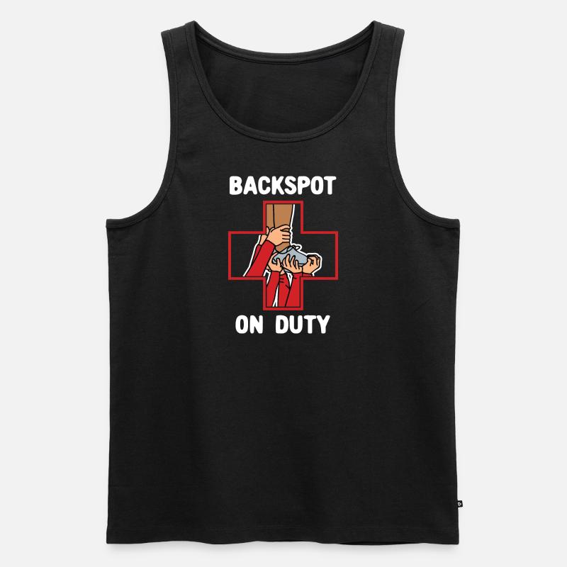 Backspot im Dienst - Männer Premium Bio Tank Top - Schwarz