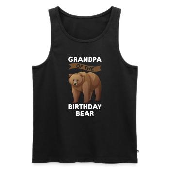 Geburtstag Opa Geburtstag Bär Geschenk - Männer Premium Bio Tank Top - Schwarz - Vorne - Michal (187cm)
