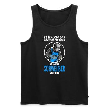 Schweißer Beruf Schweisser Geschenk - Männer Premium Bio Tank Top - Schwarz - Vorne - Michal (187cm)