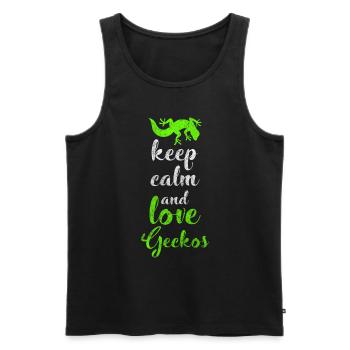 Reptilien Tropisch Haustier Eidechsenliebhaber - Männer Premium Bio Tank Top - Schwarz - Vorne - Michal (187cm)