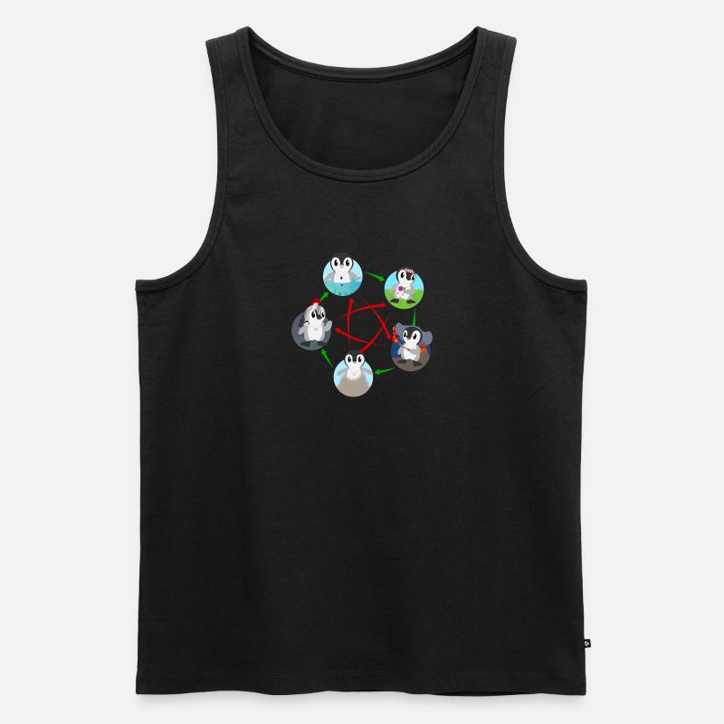 Fünf Elementarpinguine - Männer Premium Bio Tank Top - undefined