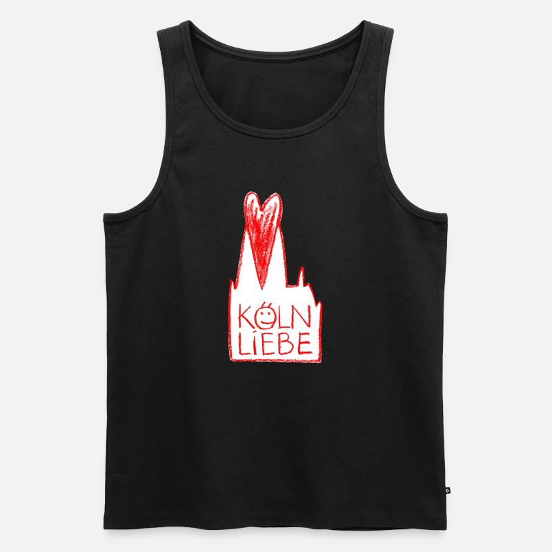 Köln - Männer Premium Bio Tank Top - Schwarz
