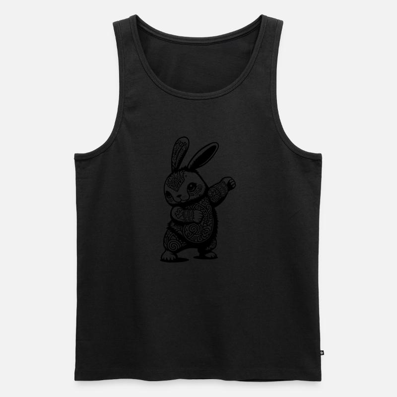 Dabbing Osterhase * Eastern - Männer Premium Bio Tank Top - Schwarz