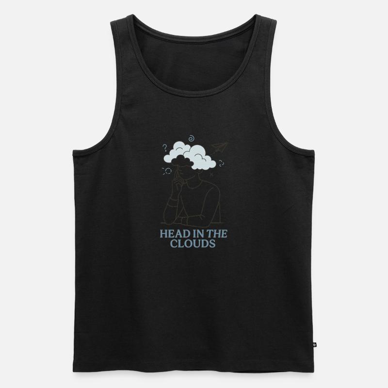 Head in the Clouds - Männer Premium Bio Tank Top - Schwarz