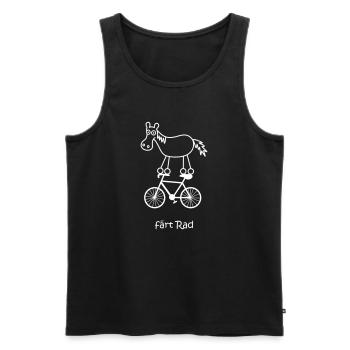 faert rad, fährt fahrrad, fahrradfahrendes Pferd - Männer Premium Bio Tank Top - Schwarz - Vorne - Michal (187cm)