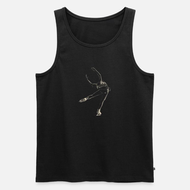 Eiskunstlauf - Männer Premium Bio Tank Top - Schwarz