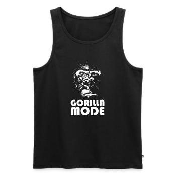 gorilla fashion icon monkey illustration logo icon - Men's Premium Organic Tank Top - black - Front - AI Model Male 178 light (178cm)