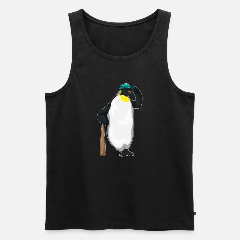 Penguin Baseball Batts - Débardeur bio Premium Homme - noir