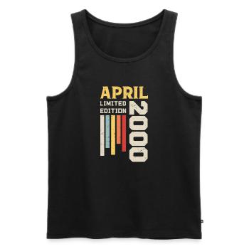 April 2000 - Birthday gift April 2000 April - Men's Premium Organic Tank Top - black - Front - Michal (187cm)