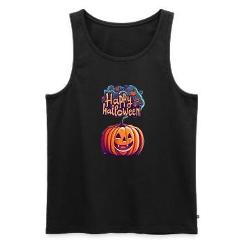 Halloween - Débardeur bio Premium Homme - noir - Devant - Michal (187cm)