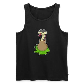 Schlange Vase - Männer Premium Bio Tank Top - Schwarz - Vorne - AI Model Male 178 light (178cm)