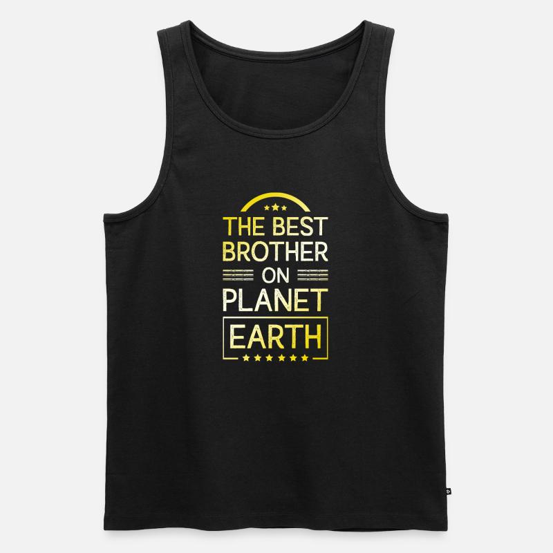 Bester Bruder Zitat - Männer Premium Bio Tank Top - Schwarz