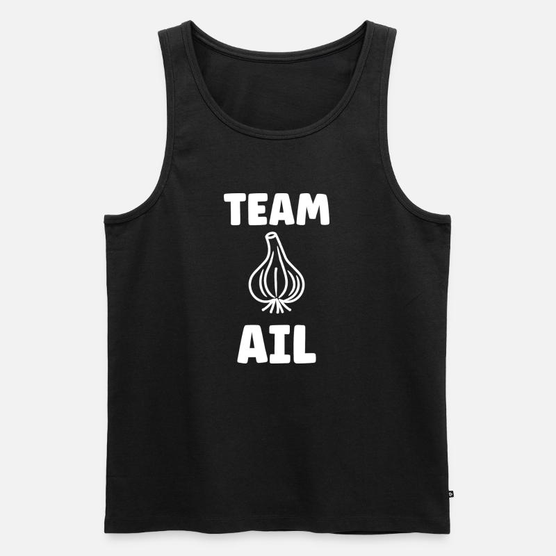 Team AI Knoblauch-Emblem - Männer Premium Bio Tank Top - Schwarz