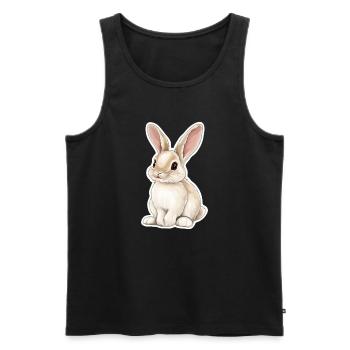 Hase - Männer Premium Bio Tank Top - Schwarz - Vorne - Michal (187cm)