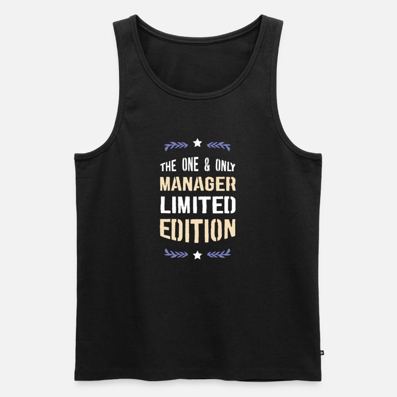 Manager Limited Edition - Männer Premium Bio Tank Top - Schwarz