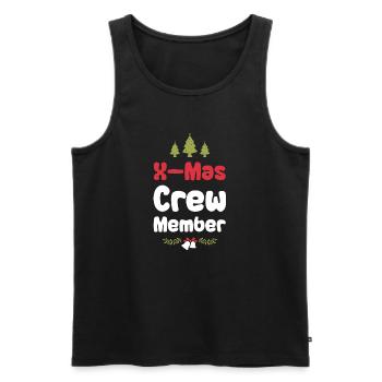 X-Mas Crew Mitglied - Männer Premium Bio Tank Top - Schwarz - Vorne - Michal (187cm)