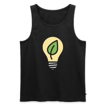 Glühbirne Umwelt Strom - Männer Premium Bio Tank Top - Schwarz - Vorne - AI Model Male 178 light (178cm)
