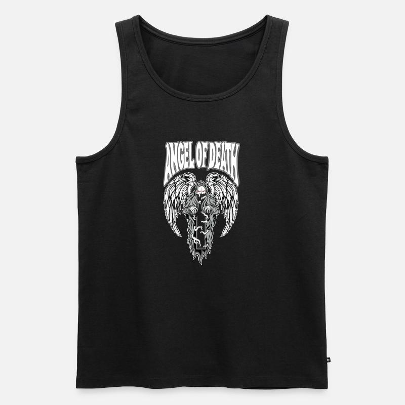 Todesengel Gotik-Emblem - Männer Premium Bio Tank Top - Schwarz