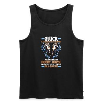 Steckenpferd Hobbyhorse Hobby Horsing - Männer Premium Bio Tank Top - Schwarz - Vorne - Michal (187cm)
