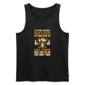Camping Bonfire Camp Life Forest Camper - Männer Premium Bio Tank Top - Schwarz - Vorne - Michal (187cm)