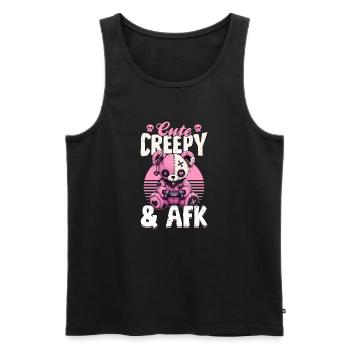 Pastel Goth Soft Goth Gaming Gamer - Men's Premium Organic Tank Top - black - Front - Michal (187cm)