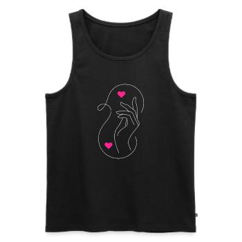 Tender Love: Hands & Hearts Design - Men's Premium Organic Tank Top - black - Front - Michal (187cm)