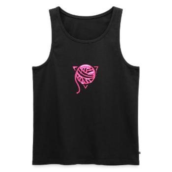 The ball of wool - chewing gum - Men's Premium Organic Tank Top - black - Front - AI Model Male 178 light (178cm)