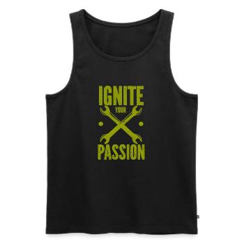 Motorrad Motocross Bike Racing Motorsport - Männer Premium Bio Tank Top - Schwarz - Vorne - Michal (187cm)