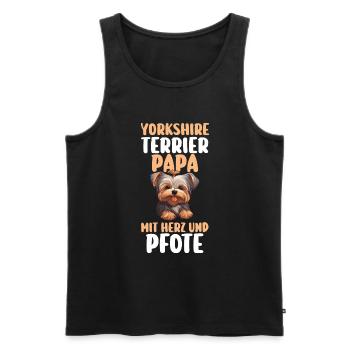 Dog Dog Dad Dad Yorkshirepapa Yorkshire Terri - Men's Premium Organic Tank Top - black - Front - Michal (187cm)