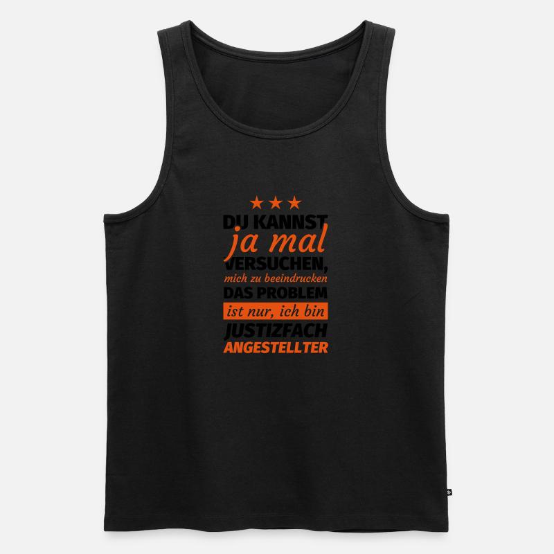 Justizfachangestellter Geschenk - Männer Premium Bio Tank Top - Schwarz