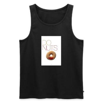 Donuts Lippen - Männer Premium Bio Tank Top - Schwarz - Vorne - AI Model Male 178 light (178cm)