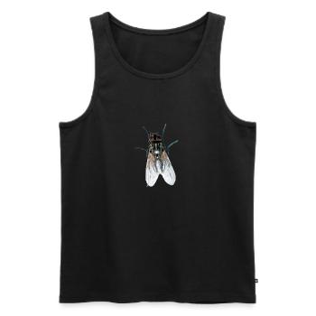fly - Men's Premium Organic Tank Top - black - Front - AI Model Male 178 light (178cm)