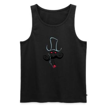 hipster_13.ai - Männer Premium Bio Tank Top - Schwarz - Vorne - AI Model Male 178 light (178cm)
