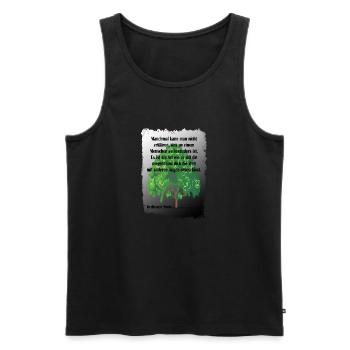 Besondere Menschen In diesem Sinne... - Männer Premium Bio Tank Top - Schwarz - Vorne - AI Model Male 178 light (178cm)