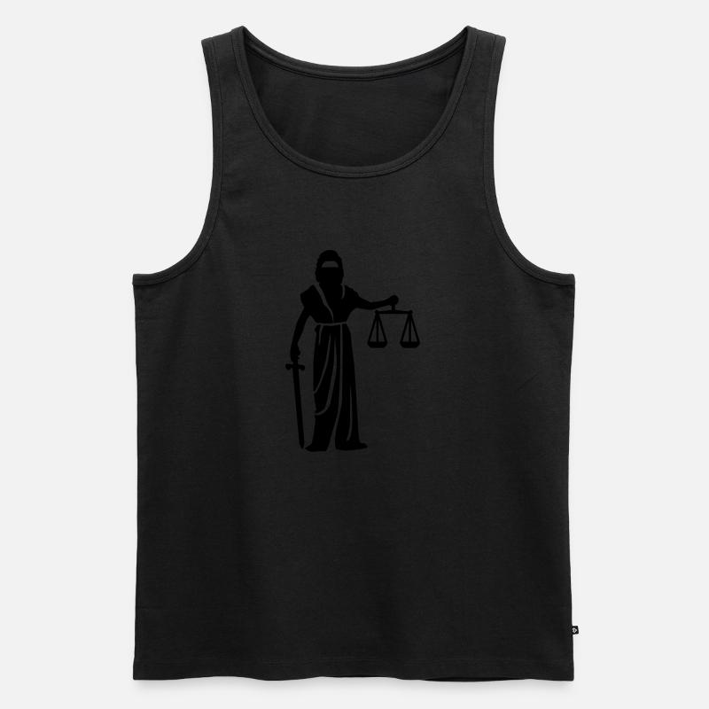 Gericht - Männer Premium Bio Tank Top - Schwarz
