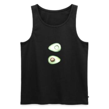 avocat - Débardeur bio Premium Homme - noir - Devant - Michal (187cm)