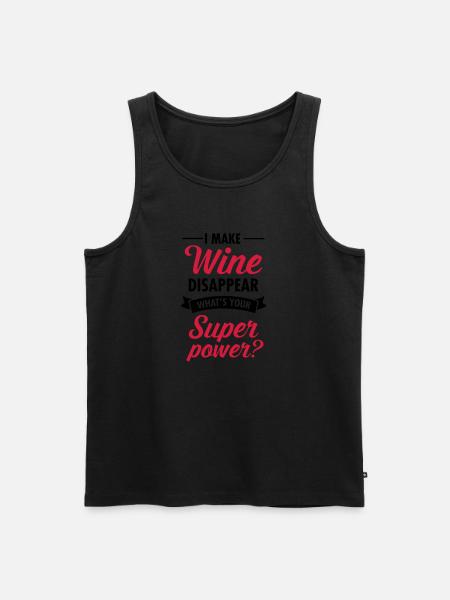 I Make WIne Disappear... - Men's Premium Organic Tank Top - black