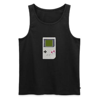 game boy - Débardeur bio Premium Homme - noir - Devant - AI Model Male 178 light (178cm)